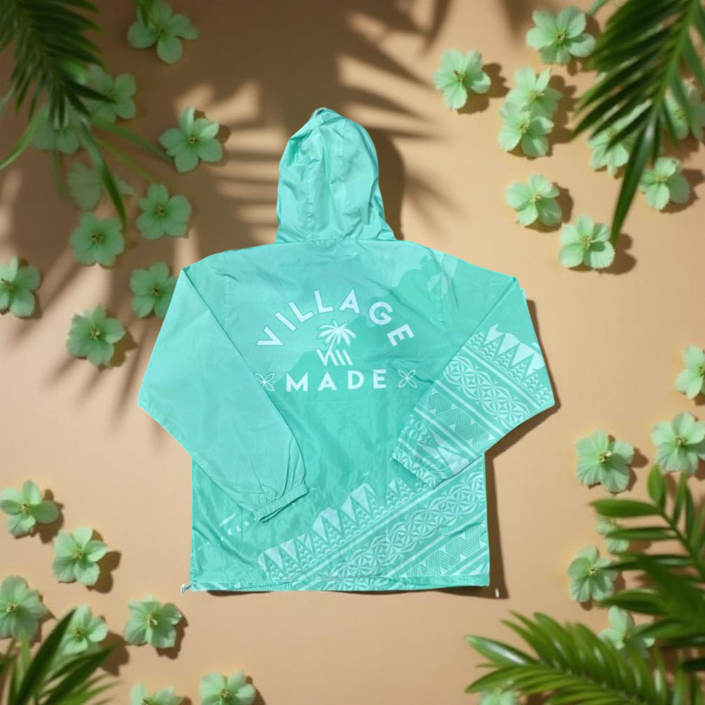 Tribal Windbreaker - Aqua
