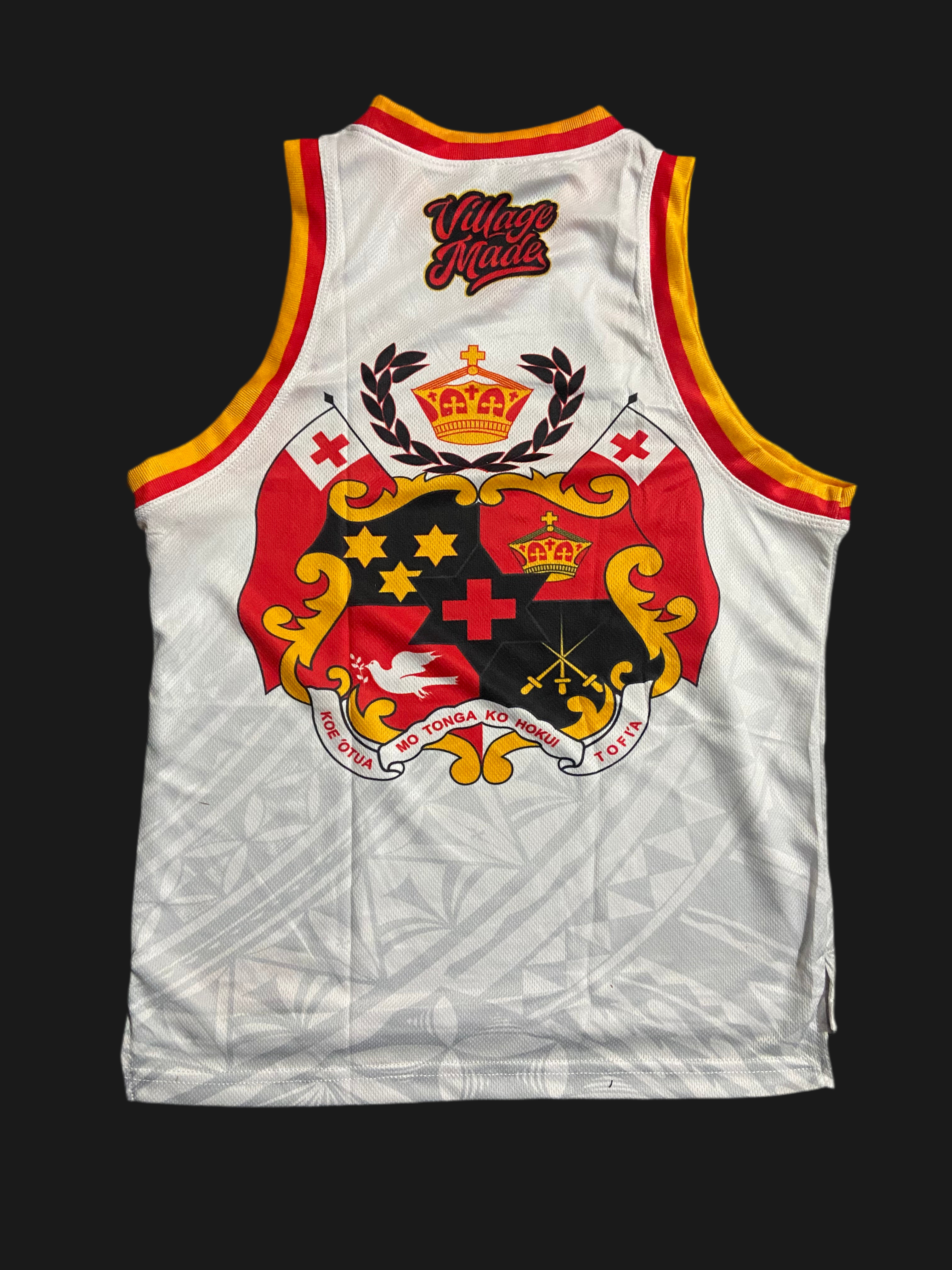 Tonga Red n Gold Jersey - White