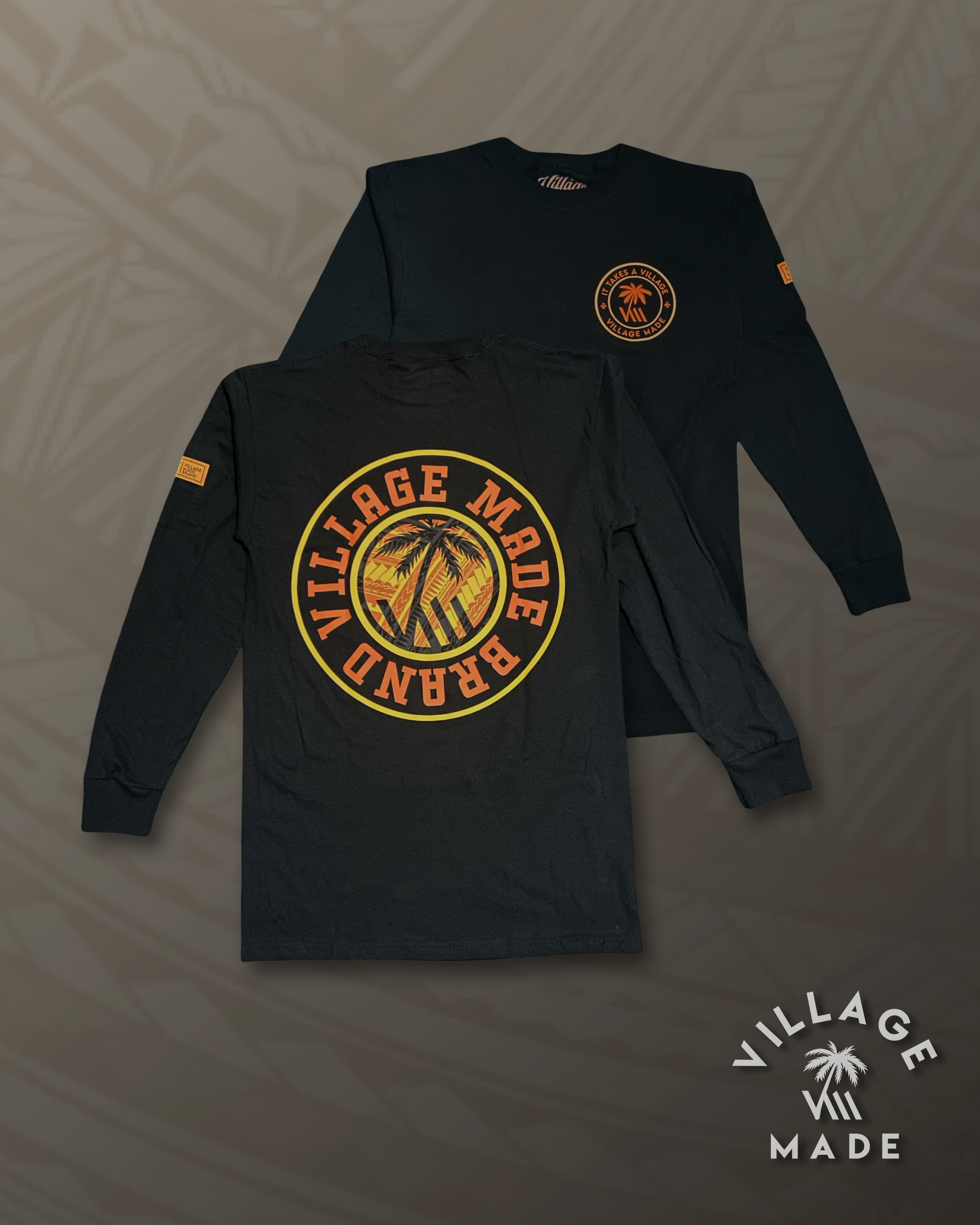 VM Stamp Long Sleeve - Black / Orange