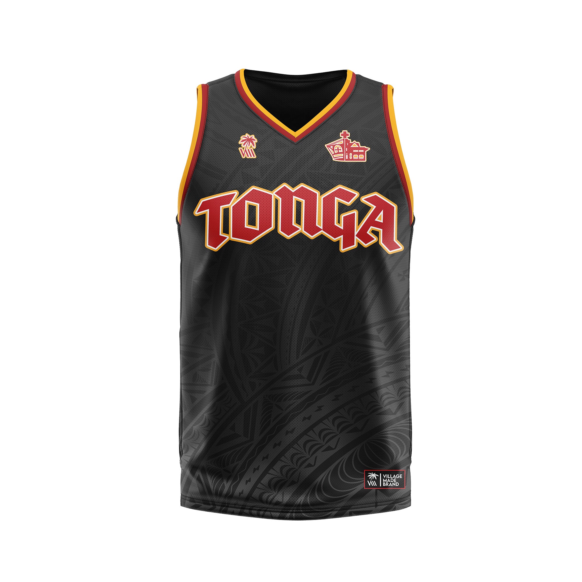 Tonga Red n Gold Jersey - Black