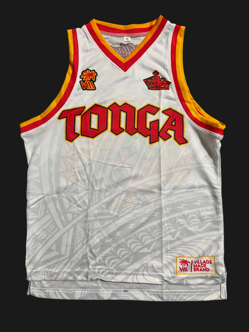 Tonga Red n Gold Jersey - White