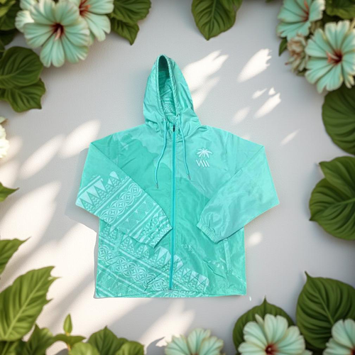 Tribal Windbreaker - Aqua
