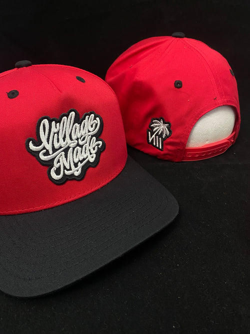 Village Made Script - Red/Black SnapBack