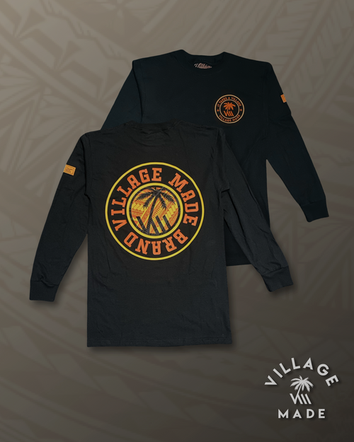 VM Stamp Long Sleeve - Black / Orange