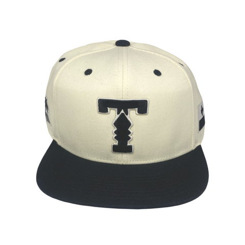 T gold trucker hat