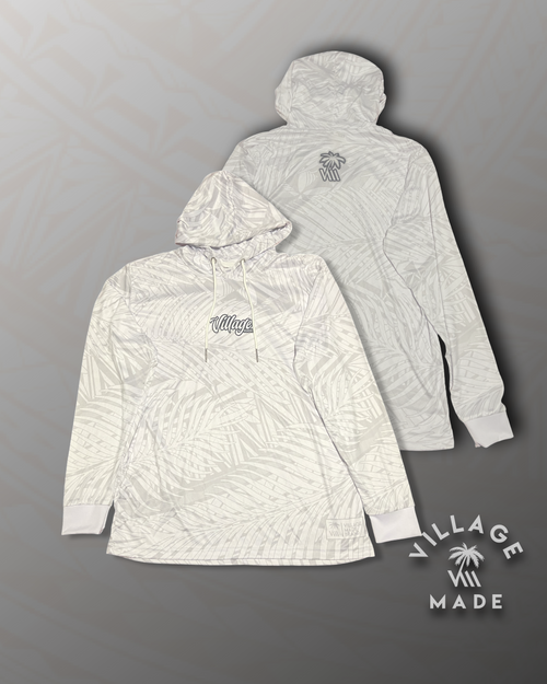 Coconut Camo Long Sleeve Hoodie - White