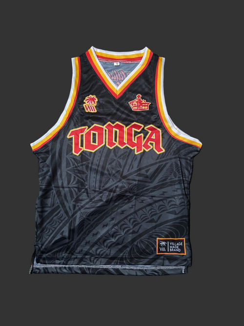 Tonga Red n Gold Jersey - Black