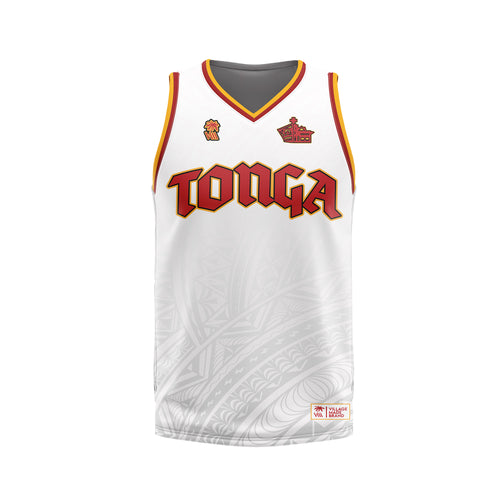 Tonga Red n Gold Jersey - White